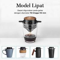Gambar [ACC] One Two Cups Filter Penyaring Kopi Portable Cone Coffee Dripper - Hitam dari Accera Store undefined 5 Tokopedia