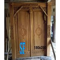 Gambar kusen pintu ukir kayu jati berkuwalitas halusan asli jepara dari JNFs Store undefined 1 Tokopedia