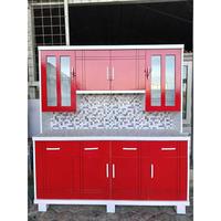 Gambar lemari sayur 4pintu / lemari dapur / kitchen set rak piring 4 pintu dari Cimindi Meubel undefined 5 Tokopedia