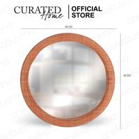 Gambar Cermin Kaca Bulat Dekorasi Ruang Minimalis 40cm x 40cm - Curated Home - Red dari AnekaTusma undefined 2 Tokopedia