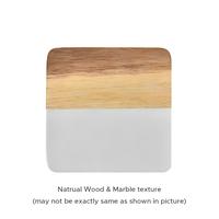 Gambar Nextday DeliveryWood & Marble Coaster, And Round Absorbent Drinks: Tea, Coffee, & More, Fancy Half Marble & Wood Home & Kitchen Décor And Great Gift. dari Balina stores undefined 1 Tokopedia