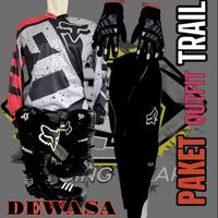 Gambar Setelan Cross Satu Set Perlengkapan Motocross Trabas Adventure Trail dari dino car undefined 2 Tokopedia