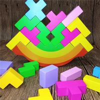 Gambar Early Educational Toy Wood Rainbow Balancing Games Building Block dari Ocean Kraft undefined 4 Tokopedia