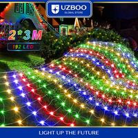Gambar UZBOO 220V String Lights Outdoor Christmas Net Lights LED Mesh String Light Connectable Light Garden Tree Bushes Holiday Wedding Party Decorations Bedroom Indoor Outdoor Decor dari Posh Panaches undefined 1 Tokopedia