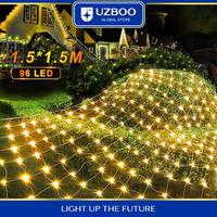 Gambar UZBOO 220V String Lights Outdoor Christmas Net Lights LED Mesh String Light Connectable Light Garden Tree Bushes Holiday Wedding Party Decorations Bedroom Indoor Outdoor Decor dari Posh Panaches undefined 3 Tokopedia