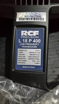 Gambar SPEAKER 18 INCH RCF PRECISION L 18 P 400 POWER 2000 WATTS PGM 184PRZ4 dari GarinApriliani undefined 5 Tokopedia