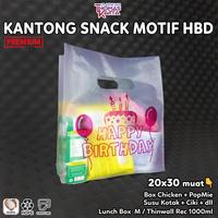 Gambar Plastik Ulang Tahun 20x30 POLOS isi 50 Softhandle Snack Bag Souvenir - TALI 20x30 HBD-PINK dari TK Plastik_NEW undefined 4 Tokopedia
