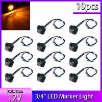 Gambar 10pcs 12V 3/4" Round Smoked Amber LED Side Marker Lights Waterproof dari jonijonijon undefined 1 Tokopedia