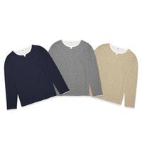 Gambar FOLX U Collar Faux Layered Long Sleeve T-Shirt - Dark Grey, L dari DARIO.ID undefined 1 Tokopedia