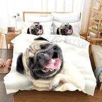 Gambar Funny Pug Dogs 3D Bedding Set Duvet Cover Set Dog Comforter Double dari BAHTIARR39 undefined 1 Tokopedia