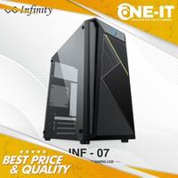 Gambar CASE INFINITY INF-07 F07 M-ATX Side Acrylic Gaming Casing PSU 250W dari ONE IT Gadget undefined 1 Tokopedia