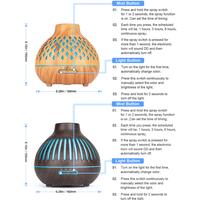 Gambar 400Ml Ultrasonic Humidifiers Wood Grain Essential Oil dari Technological Innovation undefined 4 Tokopedia