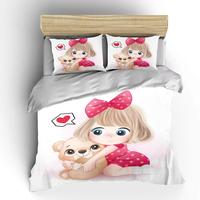 Gambar Cartoon Girl Double Bed Duvet Cover Bed European Bedding Sets Home dari BAHTIARR39 undefined 1 Tokopedia
