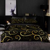 Gambar Simlpy Black Bedding Set,High Quality Duvet Cover,Golden Geometric dari KARMINII39 undefined 2 Tokopedia