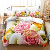 Gambar Luxury Rose Queen Bedding Set Duvet Cover Set Bedding Comforter dari INDIRAAA348 undefined 2 Tokopedia