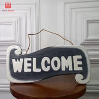 Gambar Hiasan Dinding Gantungan Selamat Datang Welcome Papan Kayu Home Decor - Hitam Putih dari Homdec By D&A undefined 1 Tokopedia
