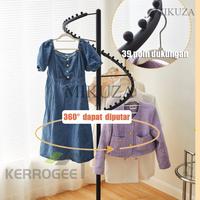 Gambar Hanger Matahari Putar Rak Gantungan Baju Besi Stand hanger double - Putih dari MI KUZA undefined 1 Tokopedia