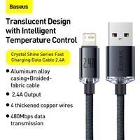 Gambar PTR Baseus Crystal Shine Kabel iPhone USB to Lightning 2.4A Fast dari Josiia undefined 1 Tokopedia