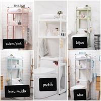Gambar Rak Kamar Mandi Rak Toilet Tempat Sabun Rak Handuk 2 Susun Serbaguna - Putih dari Barqah shop undefined 5 Tokopedia