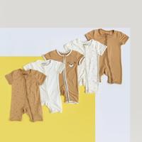 Gambar Emico TENCEL Baby Romper Short 0-18mos - 12-18, Mocha Patch dari GalaxyShop011 undefined 2 Tokopedia