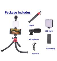 Gambar Vlog Microphone Kit Video Recording Equipment With Tripod Fill Light S dari Epoch Elegance undefined 1 Tokopedia