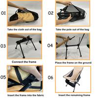 Gambar Camping Chair Portable Foding outdoor travel furniture for Beach, dari Amaria Mart undefined 4 Tokopedia