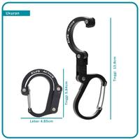 Gambar E 91 Elfs Active Carabiner Clip With 360 Rotating S Hook Outdoor Gear dari nasiriharya undefined 1 Tokopedia