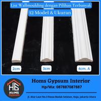 Gambar list gypsum biding polos 5cm (wall moulding) - 3cm dari gunnubay undefined 2 Tokopedia