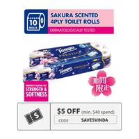 Gambar TEMPO Prestige Toilet Tissue 4ply Sakura Scented 10 Rolls dari Rasyas store undefined 1 Tokopedia