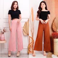 Gambar Xoba Fashion 2500 Bawahan Wanita Kulot Lidi Celana Panjang - COKLAT HD dari XOBA FASHION undefined 2 Tokopedia