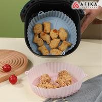 Gambar Alas Air Fryer Baking Tray Silicone Pan loyang air fryer Tatakan Paper - Gray dari Afika-Smarthome MKS undefined 1 Tokopedia