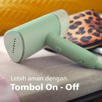 Gambar PHILIPS HANDHELD STEAMER STH3010/70 - SETRIKA UAP PORTABLE, HIJAU dari barang kamu kita undefined 3 Tokopedia
