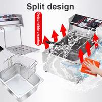 Gambar DMWD Electric Deep Fryer Stainless Steel Commercial Electric Fryer Household Chips Frying Pan French Fries Making Machine 6L EU dari wibu435 undefined 5 Tokopedia