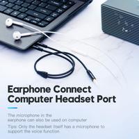 Gambar VENTION Kabel Aux Audio Splitter TRS 2 x 3.5mm Male (Audio - Mic) to TRRS 3.5mm Female PVC - BBU dari Surya Mitra Online undefined 2 Tokopedia