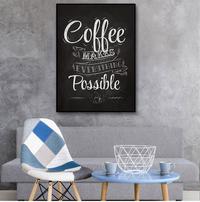 Gambar Coffee Funny Quote Print Cafe Wall Art Retro Poster Decor , Chalk dari caungsop undefined 3 Tokopedia