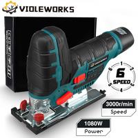 Gambar 【fen7855】12V Cordless Jig Saw Jigsaw 1080W 70mm 6 Speed Adjustable Portable Woodworking Power Tool 45 Degree Tilt Angle dari Zephyr Zonest undefined 3 Tokopedia