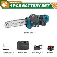 Gambar （free Gift）12inch Cordless Chainsaw Super Power 2000W Brushless Saw (with Plastic Box ) Makita Chainsaw Woodworking Power Tool Makita 18v Battery dari Zephyr Zonest undefined 1 Tokopedia