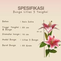 Gambar Bunga lili Palsu Imitasi Cabang 2 dan 3 Bunga Lily/Lilies Latex Artificial Flower Hiasan Bucket - 2 cbng kode 01 dari Better868 undefined 2 Tokopedia