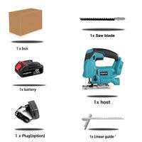 Gambar 20V 55Mm 2700RPM Cordless Jigsaw Jig Saw Portable Multi-Function Woodworking Power Tool Makita 18V Battery dari Zephyr Zonest undefined 1 Tokopedia