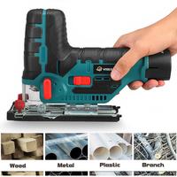 Gambar 【fen7855】12V Cordless Jig Saw Jigsaw 1080W 70mm 6 Speed Adjustable Portable Woodworking Power Tool 45 Degree Tilt Angle dari Zephyr Zonest undefined 5 Tokopedia