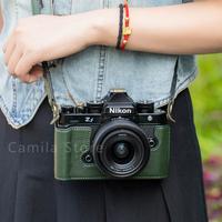 Gambar SC NEW handwork Photo Camera Genuine leather cowhide Bag Body BOX Ca dari Sidwalk Chireen undefined 5 Tokopedia