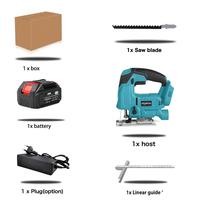 Gambar Cordless Jigsaw Jig Saw Portable Multi-Function Woodworking Power Tool Adjustable Woodworking Makita 18V Battery dari Zephyr Zonest undefined 4 Tokopedia