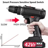 Gambar [Flash Deal] 42V Drill Cordless Hammer Impact Drilling Screwdriver Tools Power dari Zephyr Zonest undefined 5 Tokopedia