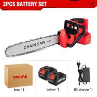 Gambar ONEVAN 16Inch 7980W Brushless Saw Double Battery Pin Chainsaw Woodworking Power Tool Makita 18V Battery dari Zephyr Zonest undefined 1 Tokopedia
