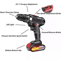 Gambar 42V Cordless Rechargeable Drill / Power Tool Set Drill Screw Driver Wirelesss dari Zephyr Zonest undefined 3 Tokopedia