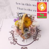 Gambar SM Dekorasi Bunga Mini Keranjang Preserved Flower Basket Dried 3 BPMC Warna Multi-Color dari CV SHAKEENA MITRA undefined 1 Tokopedia