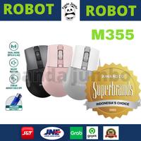 Gambar ROBOT M355 MOUSE WIRELESS + BLUETOOTH MULTI DEVICE CONNECTION (PJ) - BLACK dari Panda Jumbo undefined 1 Tokopedia