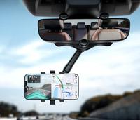 Gambar PREMIUM Car Rear view Mirror Kaca Spion Rotatable Mobile Phone Holder dari Audience Store Now undefined 3 Tokopedia