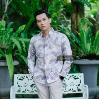 Gambar BATIK ARKANZA Motif Purwanegaran Awu Kemeja Batik Pria Lengan Panjang Slimfit Bahan Katun Lapis Furing - PANJANG, L dari BATIKARKANZA.ID undefined 1 Tokopedia