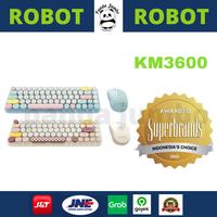 Gambar ROBOT KM3600 WIRELESS KEYBOARD & MOUSE COMBO - RICE WHITE dari Panda Jumbo undefined 1 Tokopedia